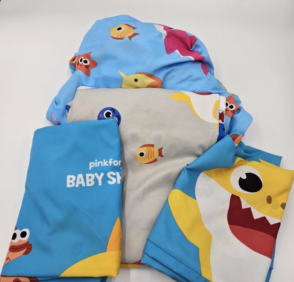 Pinkfong Baby Shark Full Bedding Set 100% Polyester Sheets & Pillowcases Cartoon